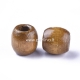 Wood bead, dyed, coconut brown color, 16x16~17 mm, 1 pc