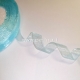Organza ribbon, ice-blue color, 12 mm, 1 m