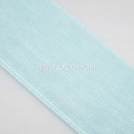 Organza ribbon, ice blue color, 15 mm, 1 m
