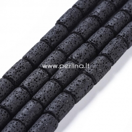 Dyed natural Lava beads, 8x14~15mm, 1pc