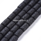 Dyed natural Lava beads, strand, 8x14~15mm