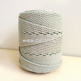 Twisted cotton cord, pale mint, 4 mm, 160 m