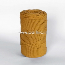 Cotton rope, mustard, 3 mm, 140 m