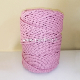 Twisted cotton cord, pale lavender, 3 mm, 260 m