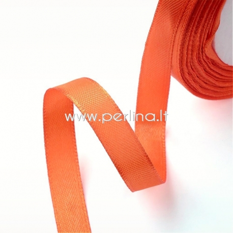 Satino juostelė, oranžinė, 6 mm, 1 m