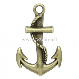 Pendant "Anchor", antique bronze, 3,6x2,3 cm