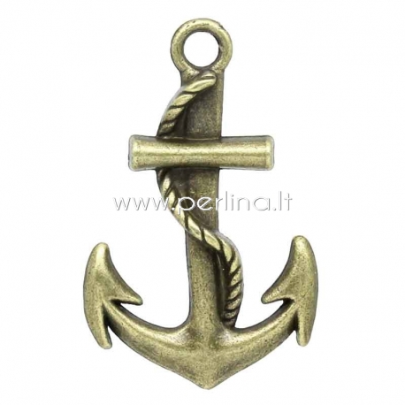 Pendant "Anchor", antique bronze, 3,6x2,3 cm