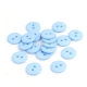 Resin button, light blue, 15 mm