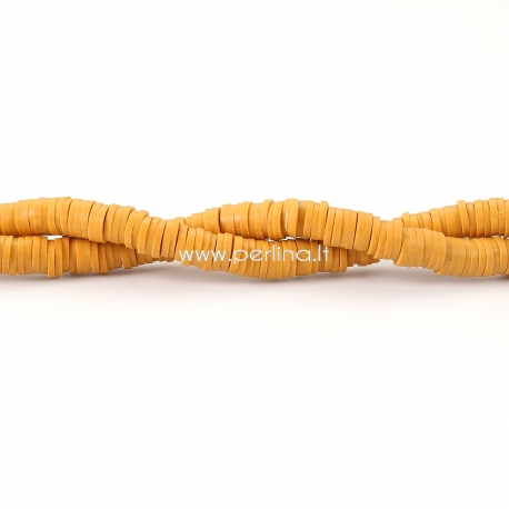 Polymer clay Katsuki beads, ginger, 5 mm, 1 strand/380pcs