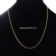 Stainless steel link cable chain, gold plated, 45 cm long, 3x2,5 mm