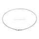 Stainless steel wire collar necklace, silver tone, 43,5 cm long