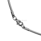 Stainless steel wire collar necklace, silver tone, 43,5 cm long