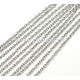 Stainless steel link cable chain, silver tone, 4x3x0.8 mm, 10 cm