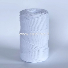 Cotton rope, white, 3 mm, 140 m
