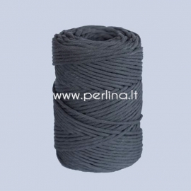 Cotton rope, black, 3 mm, 140 m