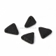 Natural Lava bead, black dyed, 19x17mm, 1pc