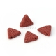 Natural Lava bead, red brown dyed, 19x17mm, 1pc