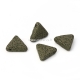 Natural Lava bead, army green dyed, 19x17mm, 1pc