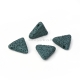 Natural Lava bead, dark green dyed, 19x17mm, 1pc