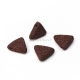 Natural Lava bead, brown dyed, 19x17mm, 1pc
