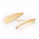 Hair clip, gold plated, 49x14 mm