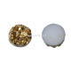 Acrylic cabochon embellishment, druzy, golden, 10 mm, 1 pc