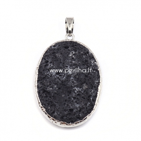 Natural Lavo rock pendant, 5x2,9 cm