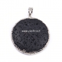 Natural Lava rock pendant, 4,7x3,5 cm