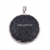 Natural Lava rock pendant, 4,7x3,5 cm