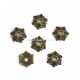 Bead cap, antique bronze, 8x7 mm, 1 pc