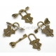 Toggle clasp, 24x13 23x8 mm, 1 pc