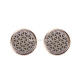 Stainless steel snap button oil diffuser "Flower of life", gold plated, 20 mm