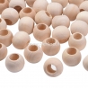 Wood bead, natural wood color, 19~20x15~16 mm, 1 pc