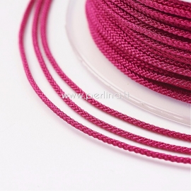 Braided nylon thread, cerise, 1,5 mm, 1 roll/12 m