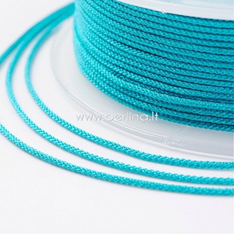Braided nylon thread, deep sky blue, 1,5 mm, 1 roll/12 m