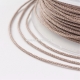Braided nylon thread, rosy brown, 1,5 mm, 1 roll/12 m