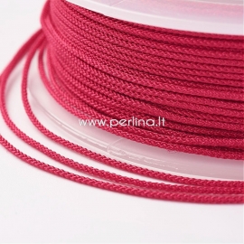 Braided nylon thread, red, 1,5 mm, 1 roll/12 m