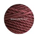 Twisted cotton cord, red vine, 4 mm, 160 m