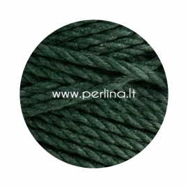 Twisted cotton cord, mossy green, 3 mm, 260 m