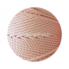 Twisted cotton cord, light pink, 3 mm, 260 m