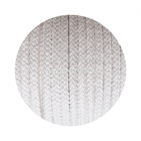Braided cotton cord, natural, 6 mm, 160 m