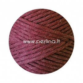 Cotton rope, red wine, 3 mm, 140 m