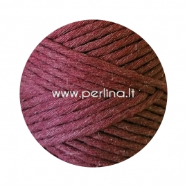 Cotton rope, red wine, 3 mm, 140 m