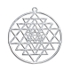 Pendant "Sri Yantra", silver color, 39x35 mm
