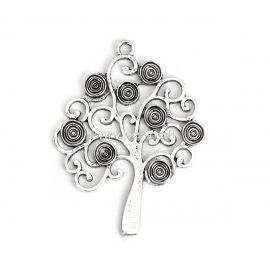 Pendant "Tree", antique silver, 58x44 mm