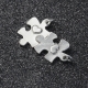 Pendant puzzle with heart, antique silver, 27x10 mm