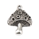 Pendant mushroom, antique silver, 27x18 mm