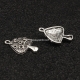 Pendant mushroom, antique silver, 27x18 mm