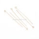 Eye pins, stainless steel, golden, 50x0,6 mm, 1 pc