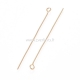 Eye pins, stainless steel, golden, 50x0,6 mm, 1 pc